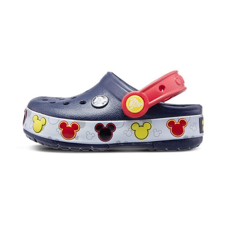 Crocs Fun Academy Mickey Cool Flash Beach Clogs Kids Footwear Deep-Blue 204994-410