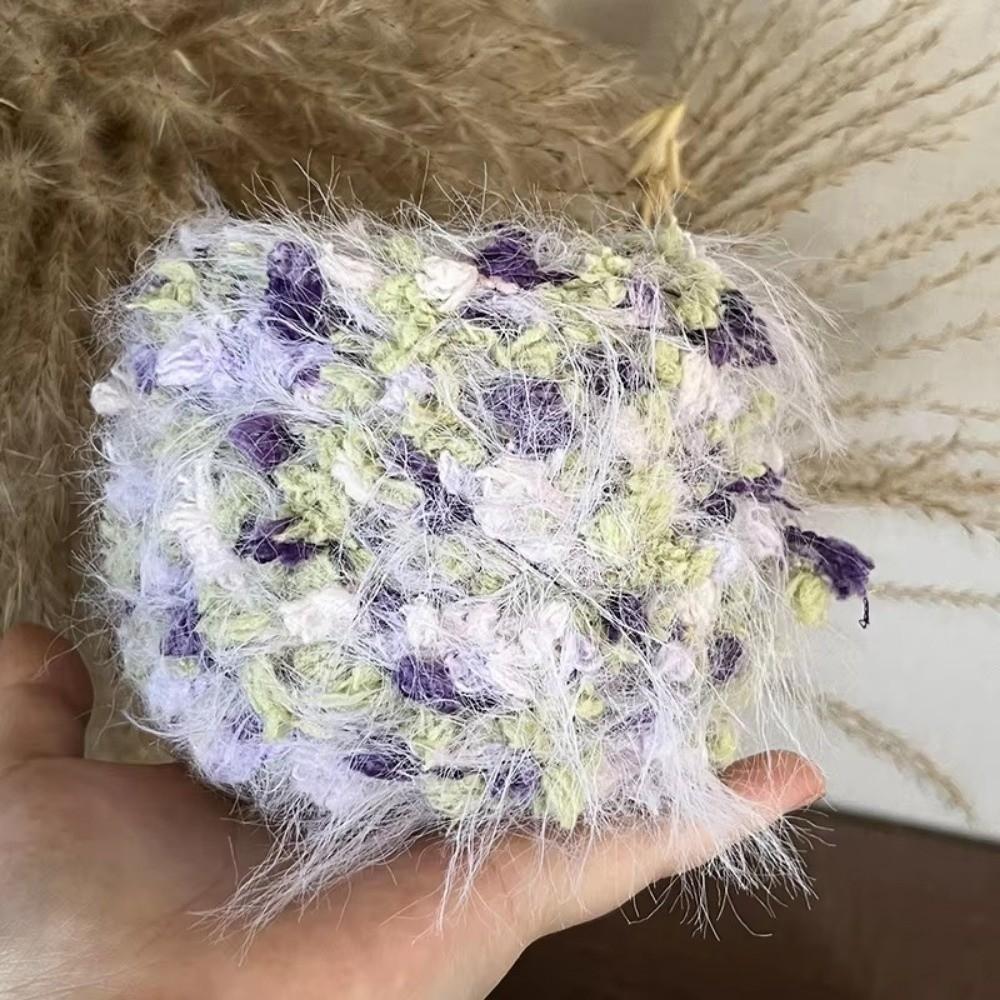 100g Květiny Luxusní příze Barevná tkaná nit Nová směsová příze Kabelka Řemesla