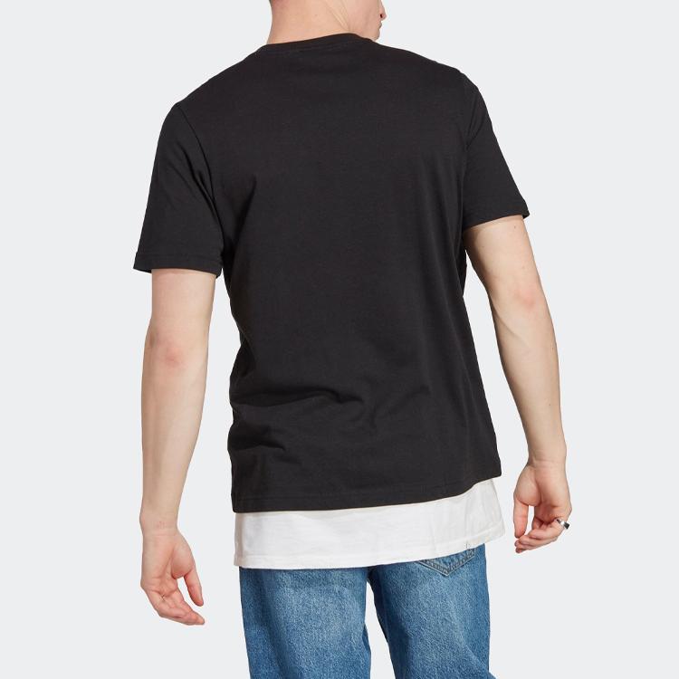 Adidas Originals Essentials+ Made With Hemp Tee With Solid Color Logo Men Tops Black HR8623
