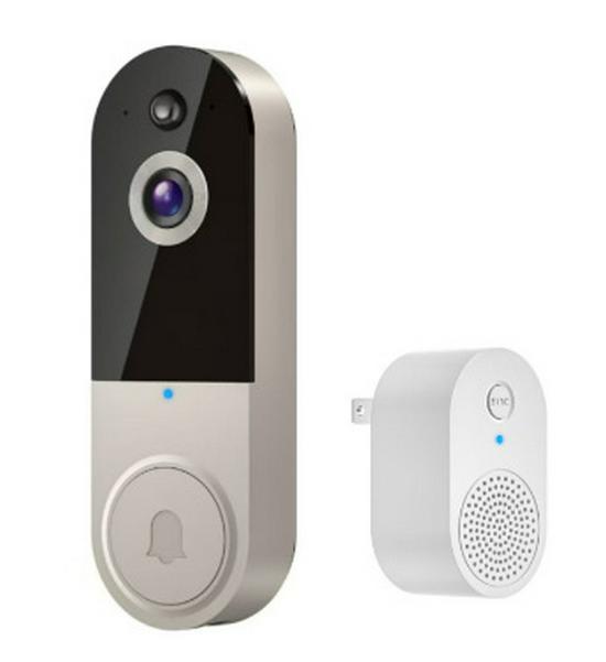 Smart Wireless Video Doorbell with Remote Intercom for Home Security