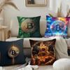 B-Bitcoin Pillow Case Throw Pillow Cover Nordic Vintage Style Cushion Covers Home Living Room Sofa Couch Seat