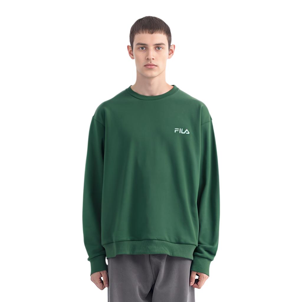 FILA Sweatshirts Unisex Green Crew Neck Moderate Regular FS2POE4101X-DGN