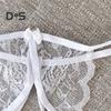 Women Panties Lace Open Crotch See through Bow knot Decor Solid Color Thongs G string Lady Low Waist Thin Intimate Women Underwear
