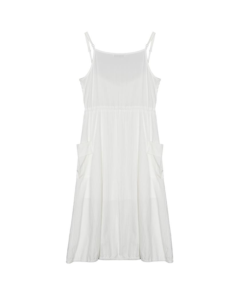 Nigaennikol String Cargo Detail Dress_Ivory