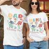MamaDad of The Birthday Boy Print Couple Matching Tshirt Cartoon Dinosaur Papa Mon Valentines Day Streetwear Lovers Gifts