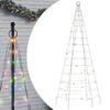 VidaXL LED Christmas Tree On Flagpole 200 LED Colorful 180 Cm, Christmas Decoration, LED Light, Christmas Light 358110