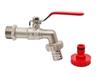 Oligo draw-off ball valve with a steel lever choke (DSt) with a tip