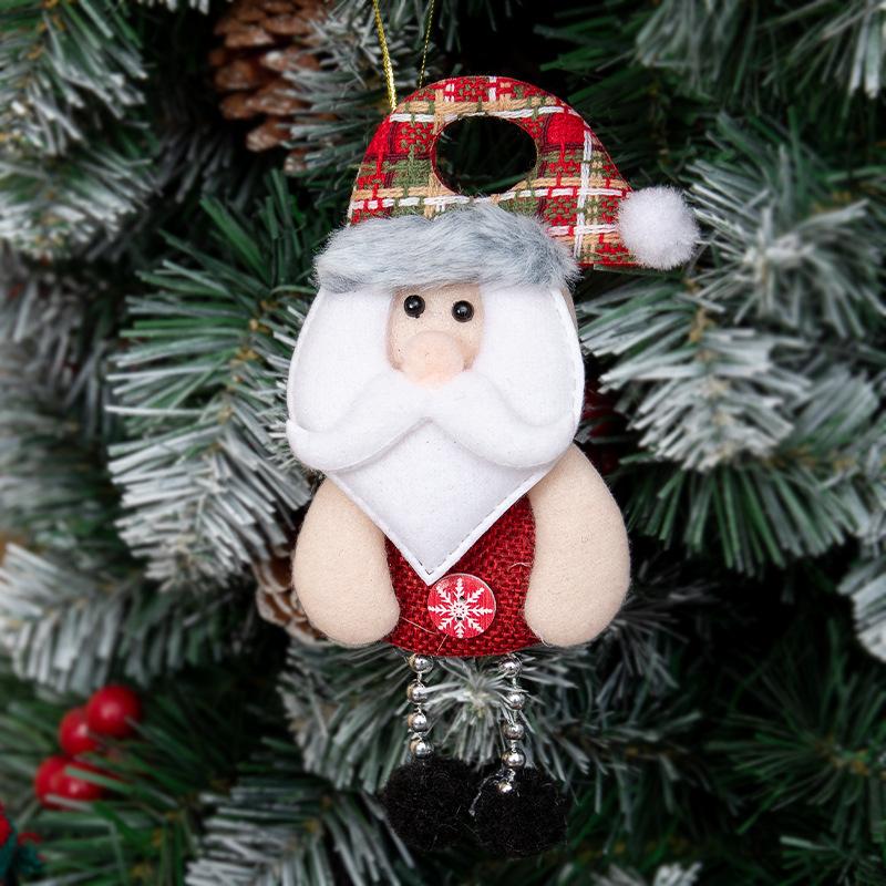 Christmas Decorations: Old Man Snowman Reindeer Small Pendant Christmas Tree Accessories Fabric