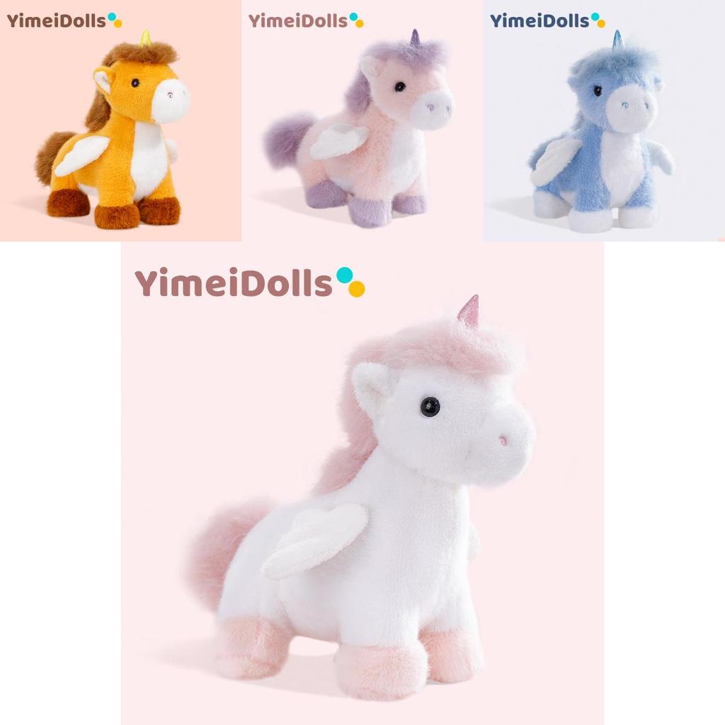 Adorable Plush Unicorn Pegasus Doll Soft Stuffed Animal For Girls Birthday Gift