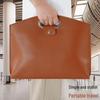 Elegant Women's Soft Leather Laptop Tote - High-End, Large Capacity, Fashionable Briefcase for Work and Commuting.