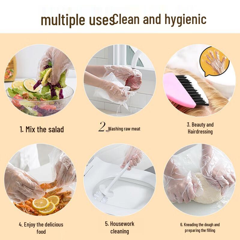 Chahua Disposable Food Grade Plastic Gloves