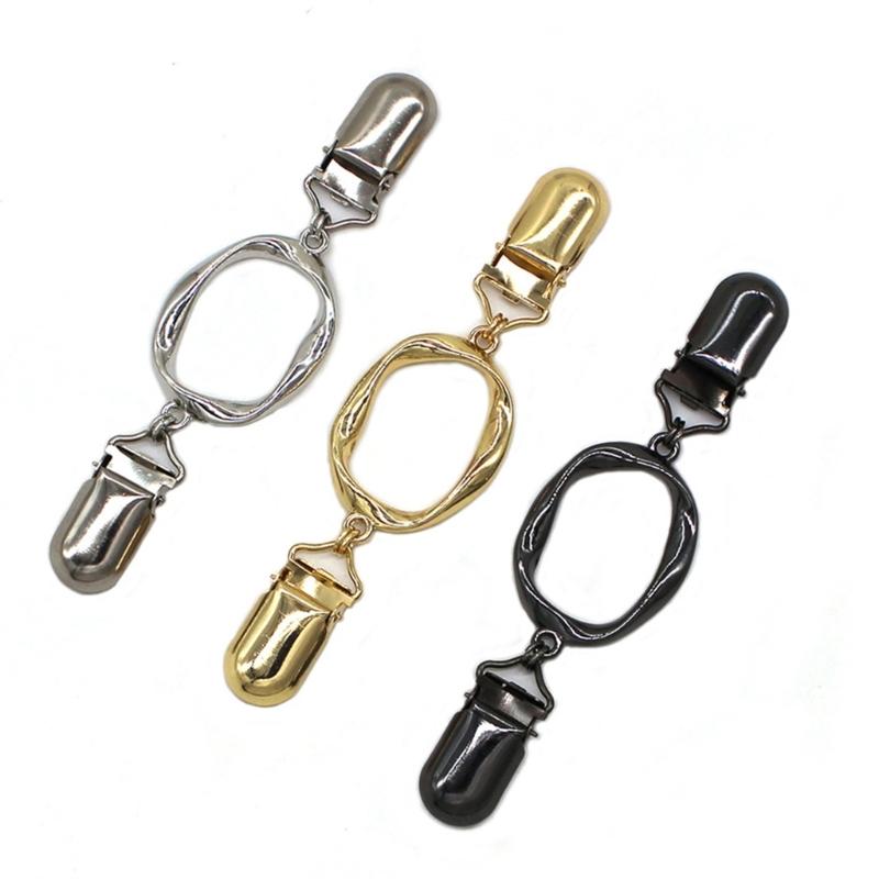Zinc Alloy Round Sweater Shawl Clips Fasteners Back Cincher Clip Clothes Tightener For Fixing Blouse Traditional Attire