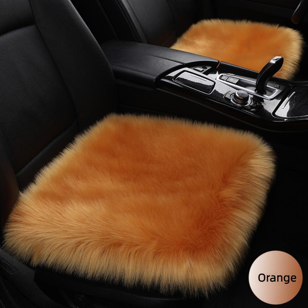 Car Accessories Long Plush Car Seat Cover Automotive Interior Warm Car Seat Cushion Washable Thick Square Cushion Car