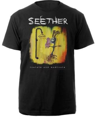 Seether Isolate and Medicate Band T-Shirt Tops Tees Alle Größen Baumwolle Schwarz T-Shirt Tops Tee