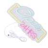 Placa Neon Aberto 24 Horas Brilho Ajustável LED Neon Alimentado por USB Placa Neon Aberto para Bar Pub Clube Loja