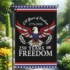 250th Anniversary Flag America Garden 250 Years of Freedom Patriotic Banner Outdoor Decoration 4th July Yard Sign for Independence Day Memorial