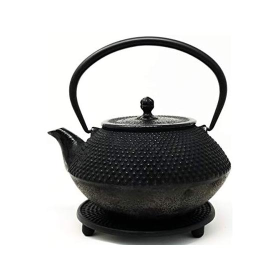 [Perfect bottle set] Iron supplement Nanbu iron kettle 800ml without enamel/Nanbu ironware teapot Made in Japan Arale pattern Kitsusako