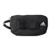 Adidas Zipper Closure Letter Logo Waist Bag Unisex Waist Bag Black AJ9974