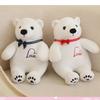Bowtie White Bear Plush Toy Cartoon Animal Stuffed Doll Decoration Kids Gift