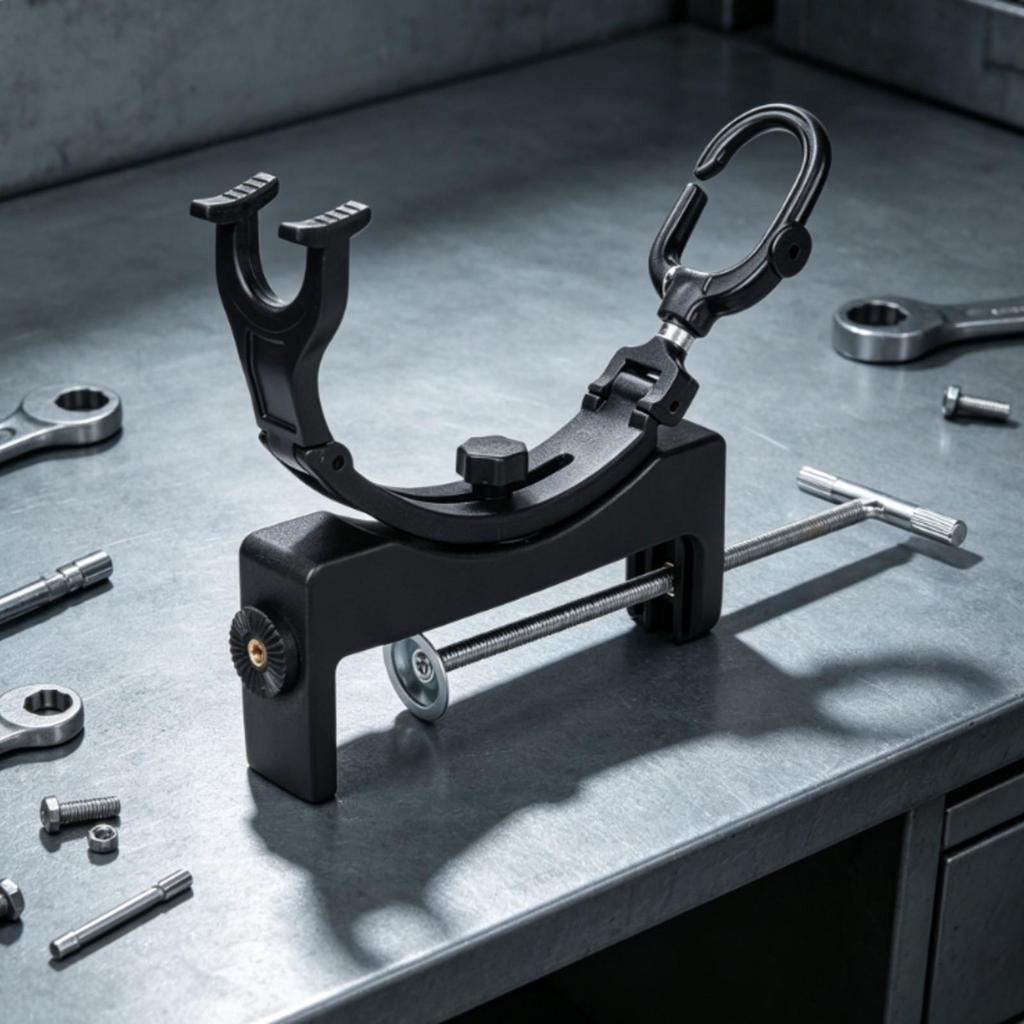 Fishing Rod Holder with Clamp Easy to Install Hardware Multi Angle for Anglers