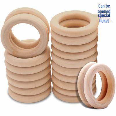 Anillos de Madera Natural 25-100mm: Accesorios DIY, Anillas Colgantes, Hebillas para Bolsos, Anillas para Cortinas