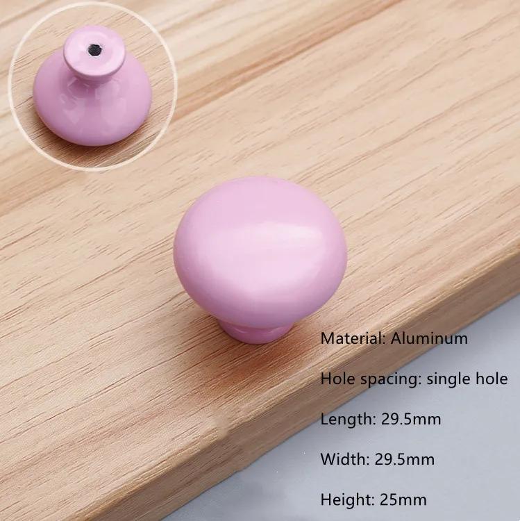 Modern Simple Aluminum Colorful Furniture Handles Children's Room Cabinet Door Handles Drawers Wardrobe Knobs Home Decoration
