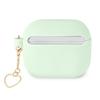 Guess Gua3Lschsn Airpods 3 Cover Zielony/Green Silicone Charm Heart Collection