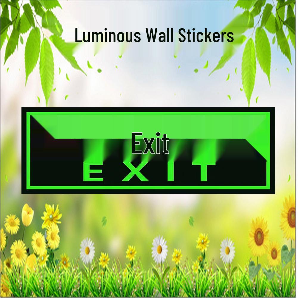 Leuchtendes PVC Notausgangs- & Treppensicherheitszeichen Aufkleber