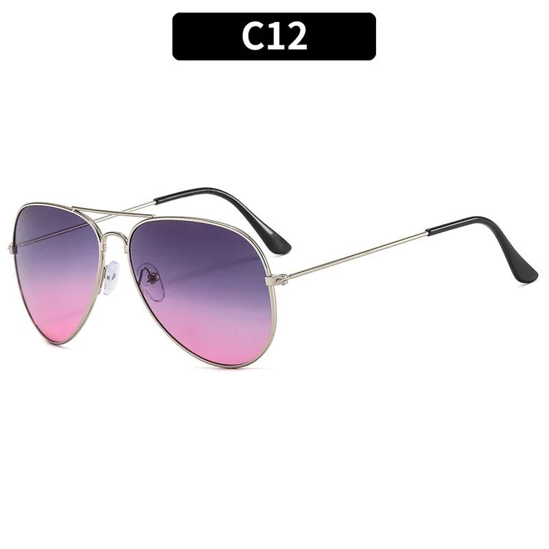Luxury Brand Double Bridge Aviation Sunglasse Woman Men Alloy Frame Pilot Ocean Gradient Lens Sun Glasses Female Male Eyewear