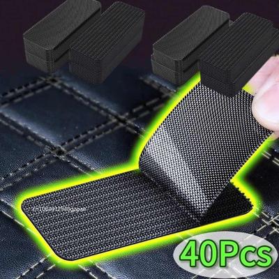 Starke Aufkleber zur Teppichbefestigung, selbstklebendes Klettband, schwarzes Pad, doppelseitige Matte, fester Flicken, rutschfester Heimboden