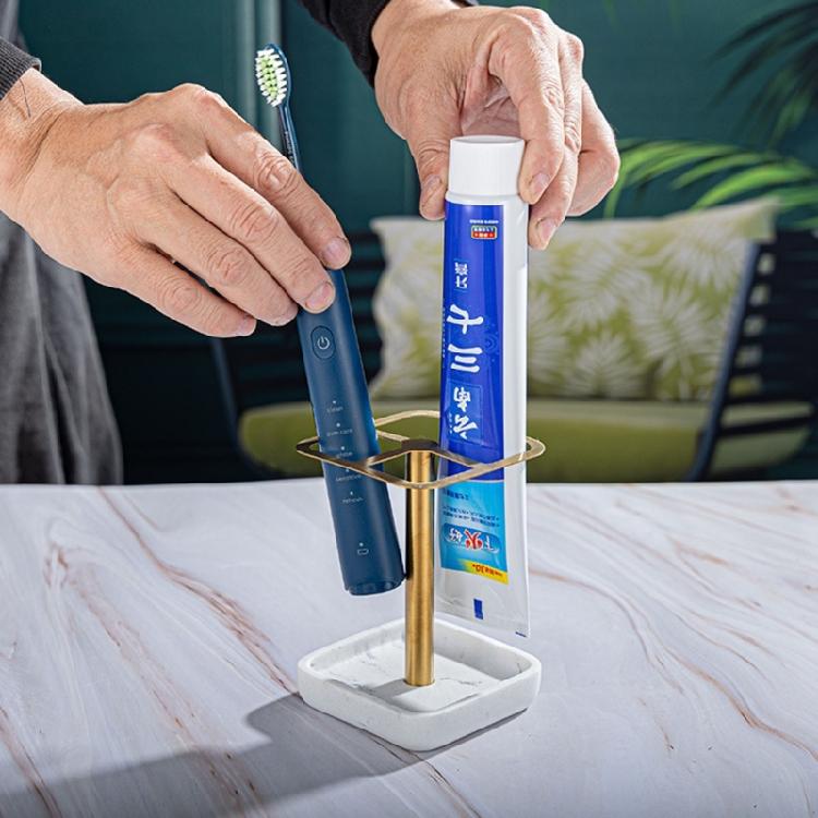 MultiPurpose Toothbrush Holder Toothpaste Rack for Bathroom Countertops In Sleekly Design for Face Cleansers,Trimmers