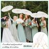 Parasol en papier blanc 84/60 cm pour mariage, cadeau de fête, parapluies en bambou à faire soi-même, pour centres de table de douche nuptiale, accessoires photo