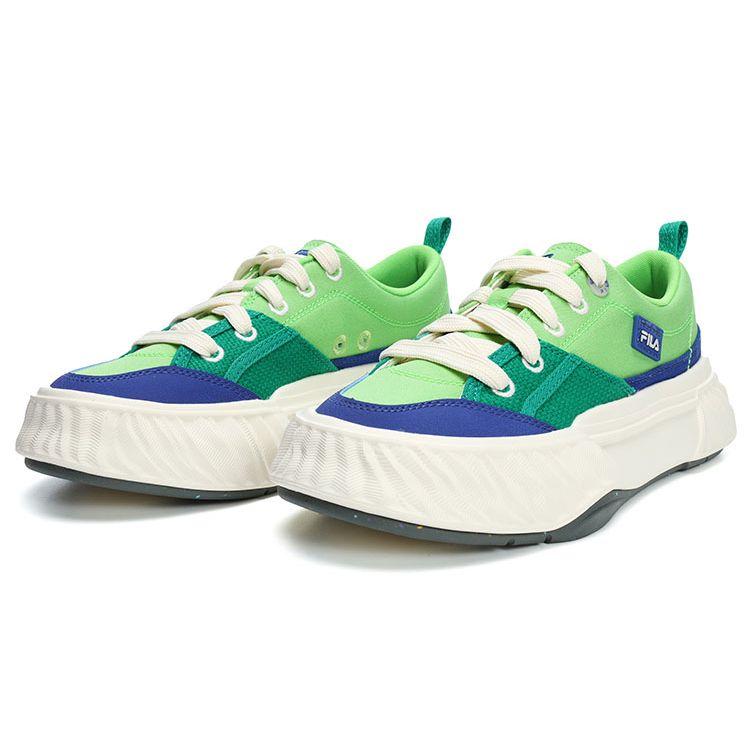 FILA Fosso Casual Shoes Simple Comfortable Low-Top Canvas Shoes Women sneaker Blue-Green F12W322301FJS