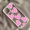 Fashion Red Love Heart Phone Case for IPhone 14 Pro Max 15 13 12 Mini 11 XR XS X 7 8Plus Cute INS Black Clear Hard Cover Bag