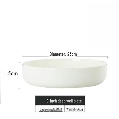 Wutuo Ceramic 9-inch Deep Dish Plates, Set of 4