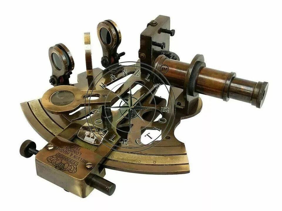 

Antique Brass Working Vintage Nautical Ship Astrolabe Marine Sextant Collectible коричневий