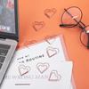 100pcs Mini Heart Shaped Paper Clips Cute Metal Clips for Office School Journaling Scrapbooking Document Organization Projects