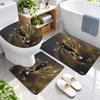 3Pcs Flannel Toilet Mat Set Cristiano Ronaldo Bathroom Rug Bath Carpet Non Slip Home Decor