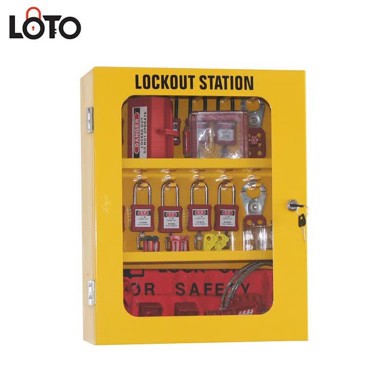 LOTO Industrial Steel Lockout Station with Glass Door