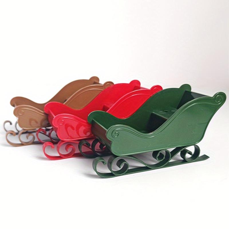 

3 шт. Рождественское украшение Украшение для дома Набор санок, Зимний подарок для катания на санках Контейнер для хранения конфет, Подставка для конфет