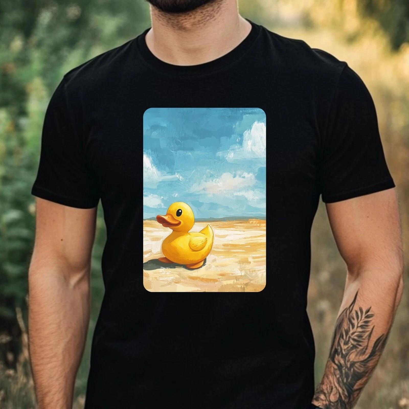 T-Shirt Herren Gummiente in Wüstenlandschaft Motiv Baumwolle Größe XS bis 5XL XS