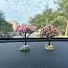 1Pc  Car Mini Tree Decoration Center Console Car Green Plant Accessories Simulated Flower Decoration Cute Gift Car Decoration