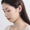 925 Silver Earring Fashion Personality Double Pierced Hole Chain Ear Bone Simple Wild Trend Boy Girl Silver Ear Jewelry