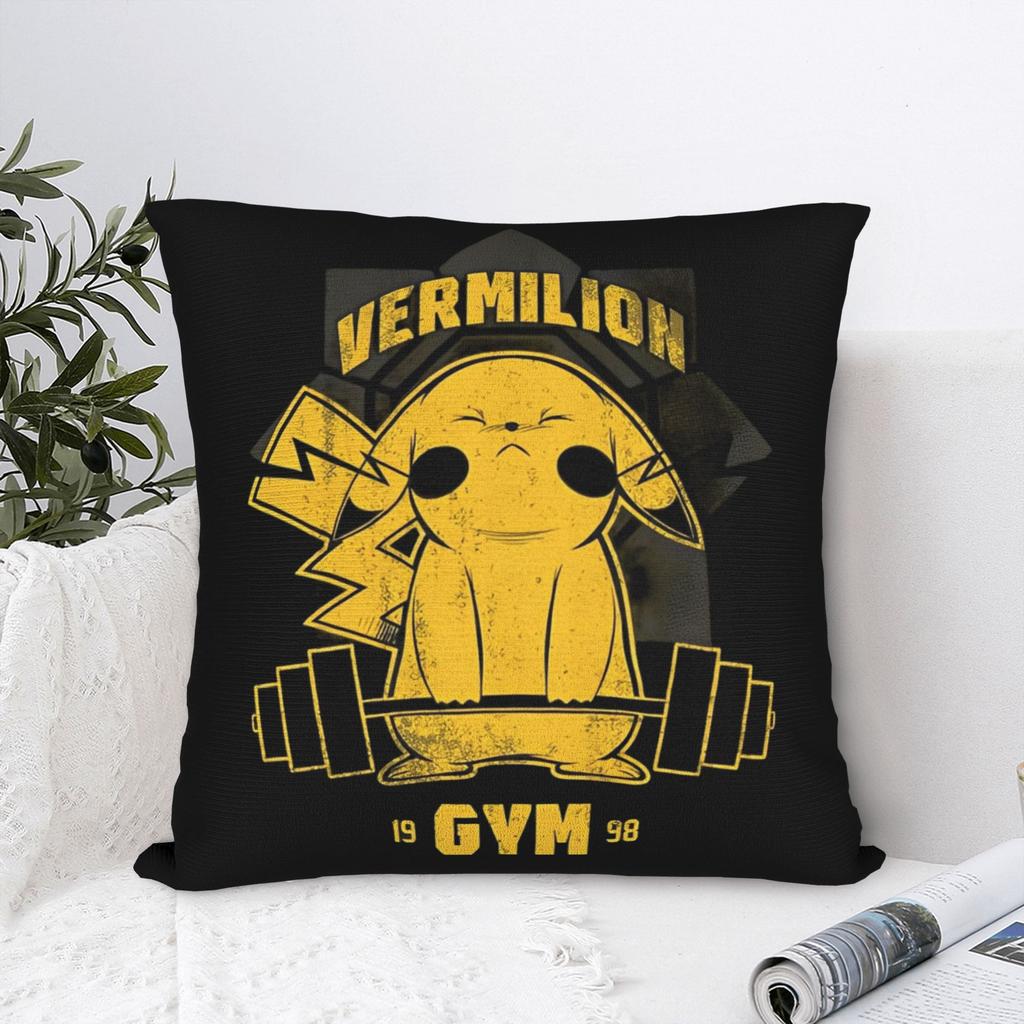 Gym Square Pillow Covers Polyester Home Pokemoned Cushion Case Cool Decor Throw Pillow Case