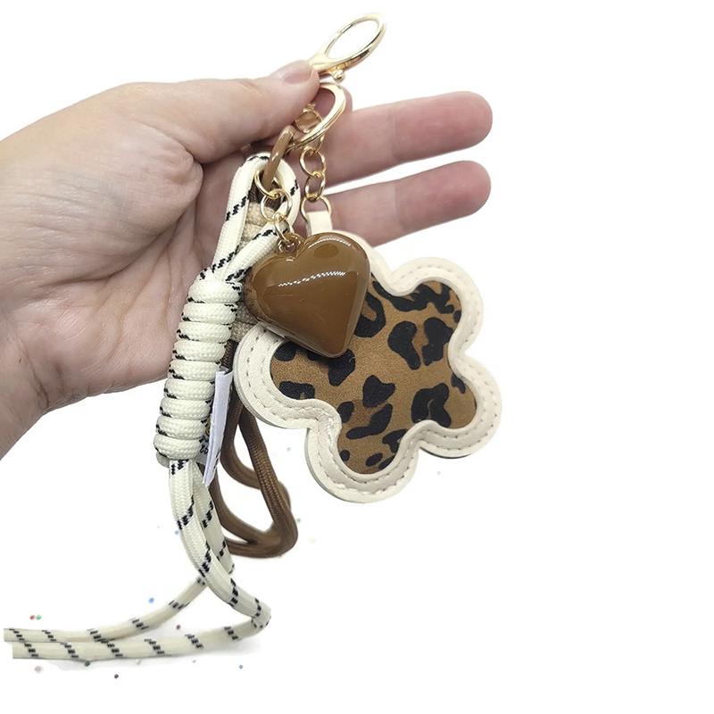Yogodlns Leopard Flower Pattern Mini Backpack Hanging Handbag Pendant Bag Pendant Bags Accessories