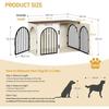 100cm Hundebox, Moderner Indoor Hundekäfig, Mittelgroße Hundebox, 3 Türen, 100 x 60 x 63 cm, Weiß und