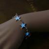 New Romantic Luminous Love Heart Stars Bracelet for Woman Glow In The Dark Charm Bracelet Girl Party Personality Jewelry Gifts