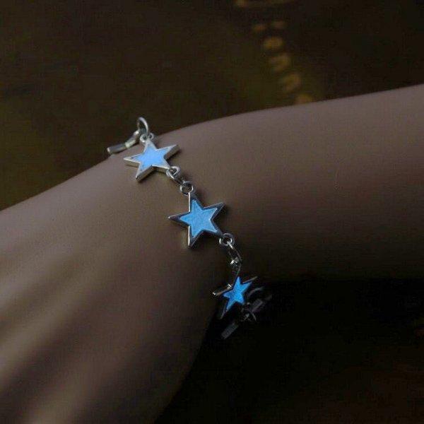 New Romantic Luminous Love Heart Stars Bracelet for Woman Glow In The Dark Charm Bracelet Girl Party Personality Jewelry Gifts