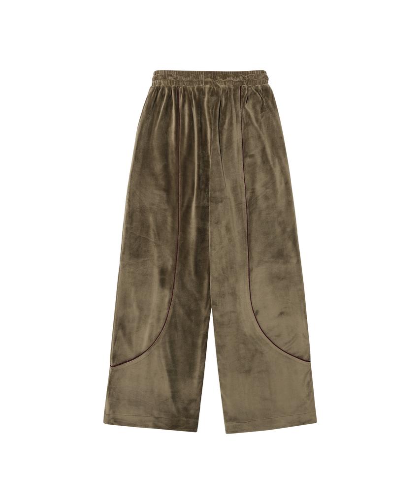 AMES-WORLDWIDE Velour Track Pants Khaki