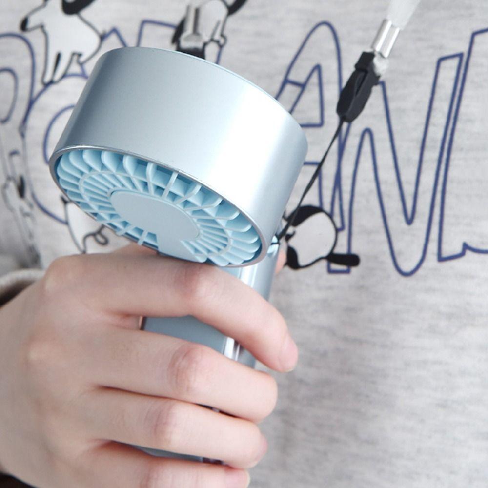 Foldable Handheld Mini Fan 3 Speeds Neck Hanging Small Fan Personal Cooling Fan  Desktop Use